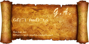 Gál Amáta névjegykártya