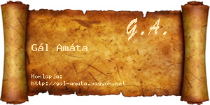 Gál Amáta névjegykártya